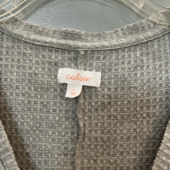 Women's Waffle Knit Button Down Cardigan Sweater - Picture 4 of 6